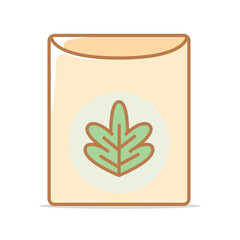 Cute Kawaii Seed Packet Vector Pastel Colored Flat Style Gardening Illustration, Hand Drawn Cartoon Plant Seed Package Icon for Farming, Kids Design, Planting Season, and Cute Nature Theme