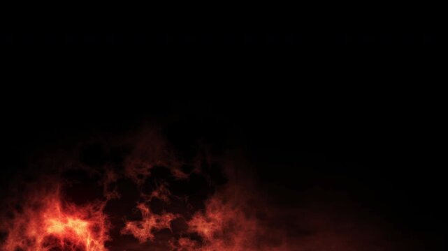 Abstract fire background animation with realistic flowing flames and dynamic motion. Smooth looping fiery texture with glowing orange and red tones, creating an intense and dramatic atmosphere