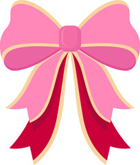 Red and Pink Ribbon Bow Collection for Gift and Valentine Designs