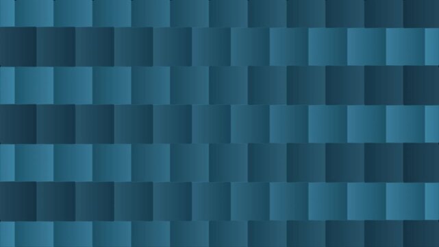 Dark cyan square fractal noise animation with looping mirrored horizontal motion background