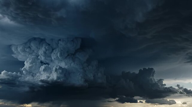 Stormy sky with dramatic cloud formation