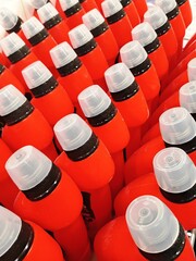 red and white wine bottles