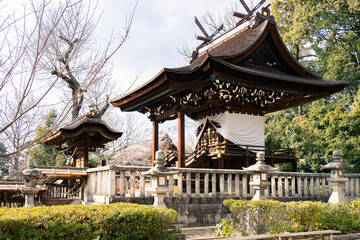 Obraz premium Achi Shrine in Kurashiki Bikan Historical Quarter, Okayama, Japan
