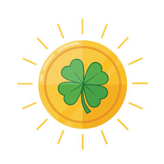 Lucky Coin with Shamrock
