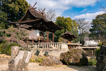 Achi Shrine in Kurashiki Bikan Historical Quarter, Okayama, Japan