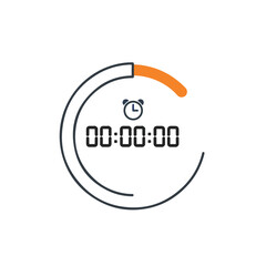 Timer Clock Icon with Circular Progress