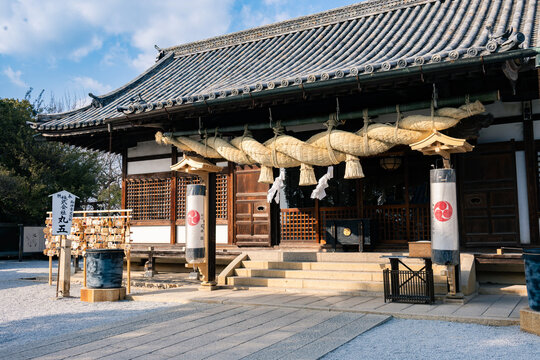 Achi Shrine in Kurashiki Bikan Historical Quarter, Okayama, Japan