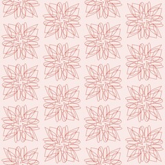 B1.5 Seamless Floral Circular Geometric Pink Pattern Design