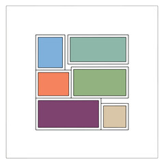 Colorful Grid Layout with Rectangular Blocks