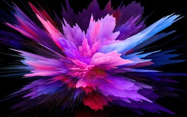 Holi  Festival  India, abstract purple flower