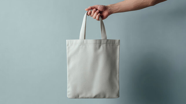 A person is holding a white bag