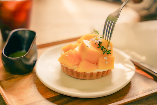 Thai dessert made by mango