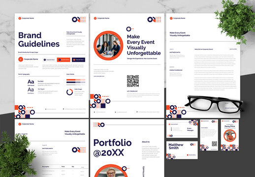 Blue And Orange Brand Guidelines Event Corporate