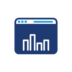 statistics website colored icon vector design good for web or mobile app