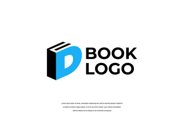 Obraz premium Abstract letter book logo vector