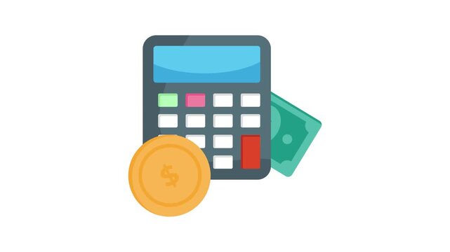  A calculator, a dollar bill, and a coin arranged together on a flat surface, symbolizing financial calculations.