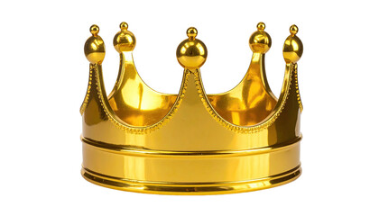 A gleaming golden crown, regal and ornamental, rests against a dark backdrop