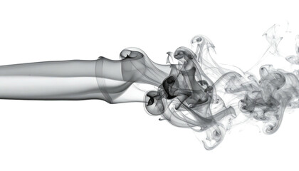 Artistic black and white abstract smoke art swirling and drifting across a dark background