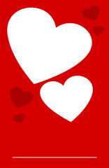  Love heart photo frame card template.