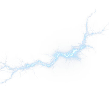 Electric blue streaks flow rapidly, leaving glowing neon sparks behind. Dynamic motion and energy are emphasized by radiant lightning colors. Ideal for futuristic compositions. PNG