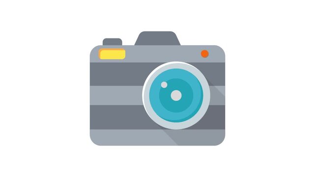 Flat camera icon with a blue light, indicating a feature related to photography or video capture.