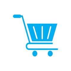 shopping cart icon blue