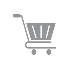 shopping cart icon grey