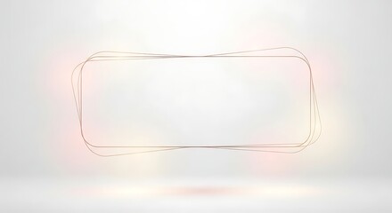 Blank white notepad with pink border on soft pink background minimal design