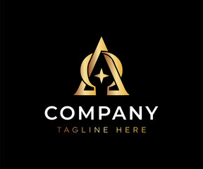 Alpha Omega logo design Vector