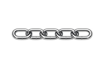 Obraz premium Realistic metallic chain with gray background for industrial and security themes