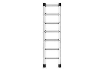 Minimalistic ladder against gradient background highlighting silver metallic design