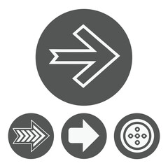 Arrow Icons Set &ndash; Modern Web Button Vector Design