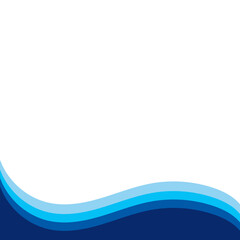 Naklejka premium Modern Wave Footer