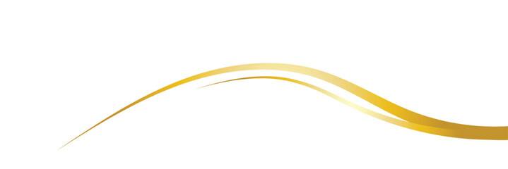 Golden wavy line, gold curved line, Vector illustration. EPS 10 .