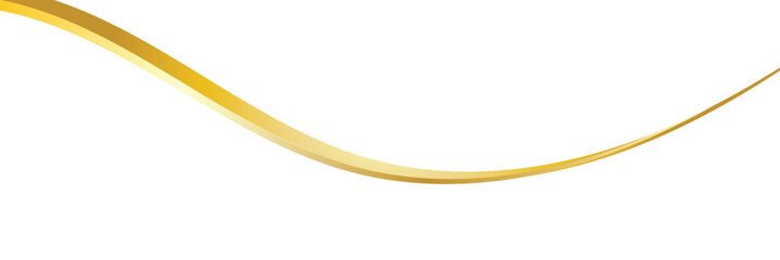 Golden wavy line, gold curved line, Vector illustration. EPS 10 .
