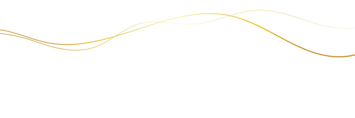 Golden wavy line, gold curved line, Vector illustration. EPS 10 .