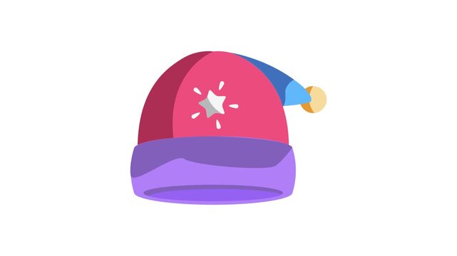 A hat decorated with a bold star emblem, representing a cheerful and unique fashion statement.