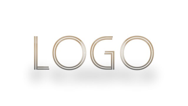 Luxury Minimal Gold Line Text Logo Reveal