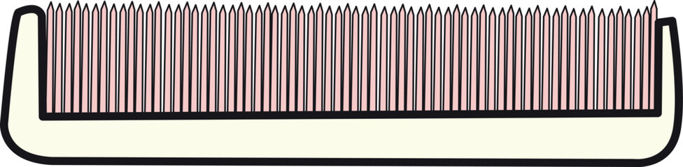 Handdrawn Hair Comb Vector Design