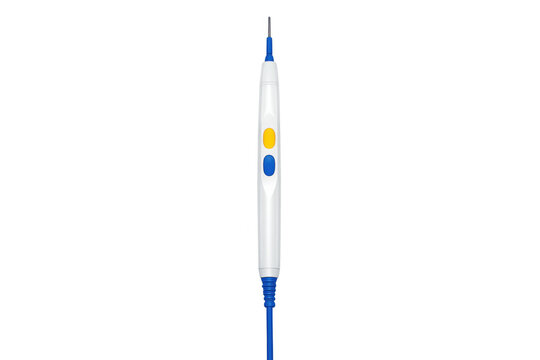 Medical electrosurgical pencil with illuminated tip for precision surgery