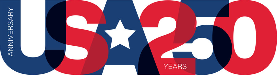 USA 250 Years Independence Anniversary illustration
