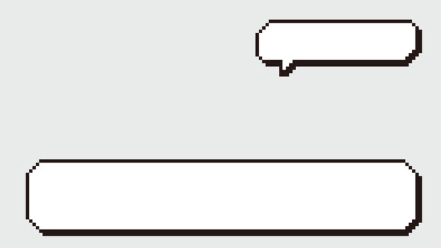 Retro Pixel Art Speech Bubble Frame &ndash; 8bit Game Style UI Window
