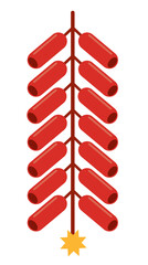 Red Firecracker String illustration