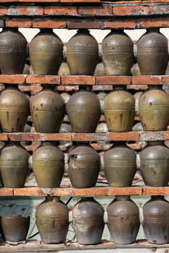 Walls of Jars in Lukang Old Street.