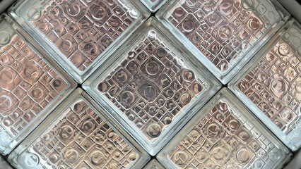 Glass block wall, glass box