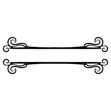 Elegant black wrought iron decorative border with scroll details
