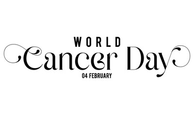 World Cancer Day Typography Text PNG © Kishor