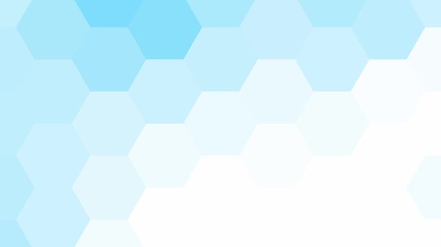 White and blue minimalist hexagonal gradient mosaic animation background