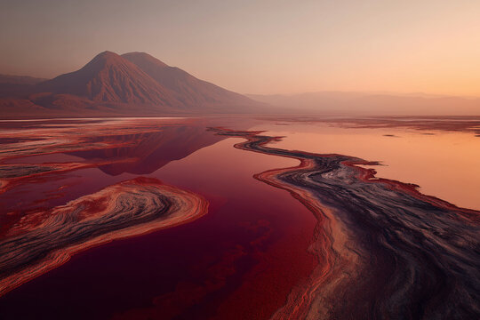 Lake Natron, Tanzania &mdash; Red Alkaline Waters and Extreme Natural Conditions