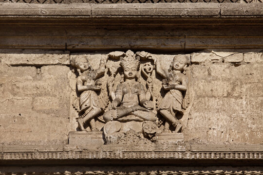 detail of a stone carving
